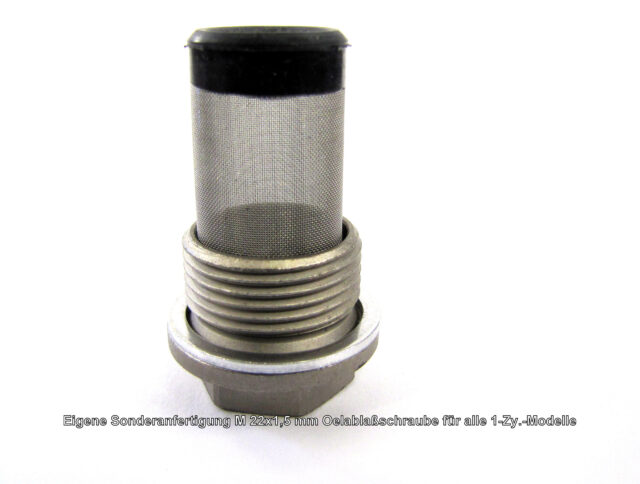KTM-Oelablaßschraube M22x1,5 mm mit Microoelsieb