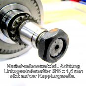 Kurbelwellenmutter mit Linksgewinde M16 x 1,5 mm