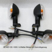 Weiße Blinker mit Gummilagerung für MZ-125-1000 ccm